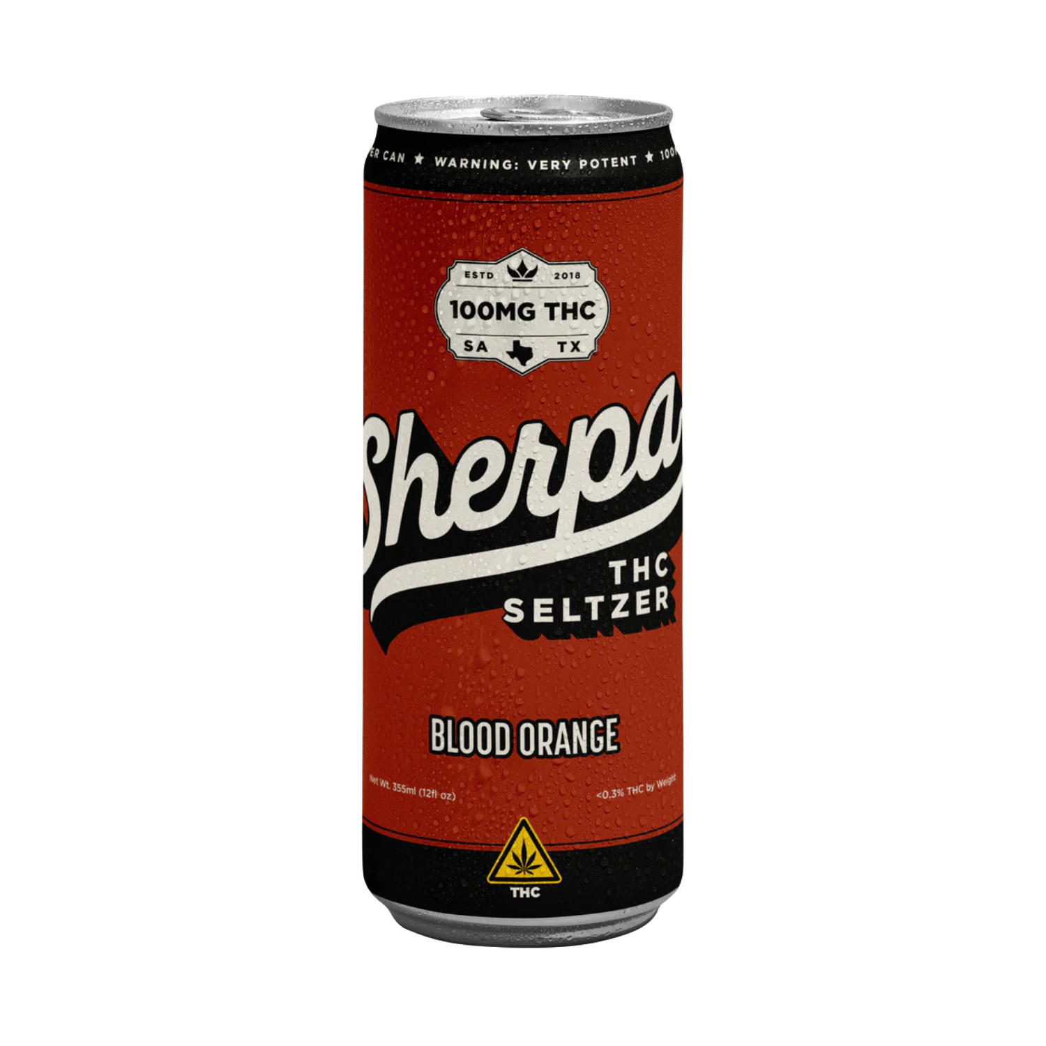 Sherpa THC Seltzer 100mg (Low Calorie) / Blood Orange*